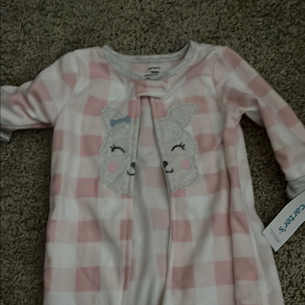 Carter's Pink Checkered Baby Onesie